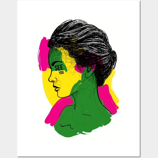 Profile Girl Wall Art by Lipskiy